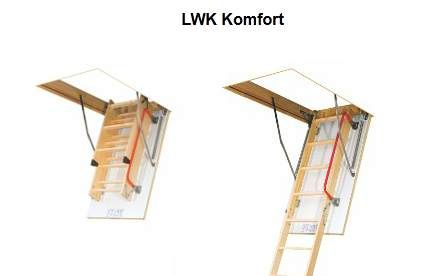 FAKRO bēniņu kāpnes KOMFORT LWK-280 četrdaļīgas <br>Uz pasūtījumu 4 nedēļu laikā.
